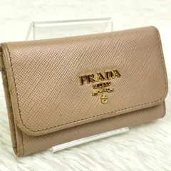 【美品✨】PRADA　キーケース　6連　ゴールドプレート　キーフォルダー