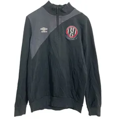 umbro ロゴスウェット トレーナー キッズ XL ブラック グレー アンブロ ハーフジップ スポーツ サッカー 古着卸 アメリカ仕入 a611-5557のサムネイル