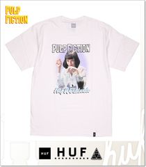 HUF x PULP FICTION Tシャツ MIA AIRBRUSH S/S TEE パルプ・フィクション 映画 コラボ  ホワイト  Sサイズ ハフ