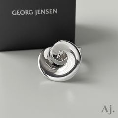 良品 ジョージジェンセン リング 指輪 メビウス うずまき TORUN 443 AG925 約11.5号 Georg Jensen