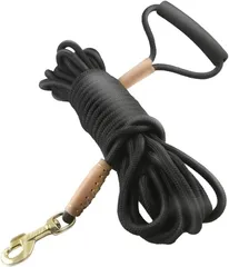 hempy ロングリード 大型犬 中型犬 絡まりにくい 長い 犬用散歩リード 丈夫 耐久性( ブラック,  10m)