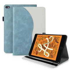 【新着商品】5/4/3/2/1 タブレットケース Mini ipad mini5 ケース ipad mini4 ケース タンド機能付き 滑り止め iPad 衝撃吸収 傷つけ防止 ポケット付き 良い感触 全面保護 角度調整-7.9インチ 手帳型 アイパッドカバー
