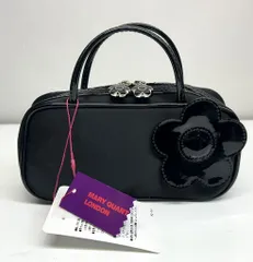 s24t-0595a【中古】MARY QUANT マリークアント ポーチ　ディジー コスメポーチ ブラック