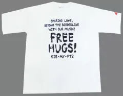 【中古】Tシャツ(男性アイドル) Kis-My-Ft2 Tシャツ ホワイト 「Kis-My-Ft2 LIVE TOUR 2019 FREE HUGS!」