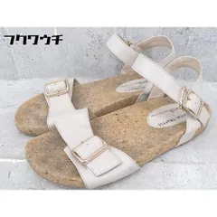 ◇ ORiental Traffic earth music&ecology コラボ アンクルストラップ サンダル サイズL ベージュ系 レディース 【中古】 【1002801466367】