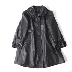 ピエールバルマン PIEERE BALMAIN スペイン製 レザー コート 13 ダークグレー レディース 正規品 5-ZD010