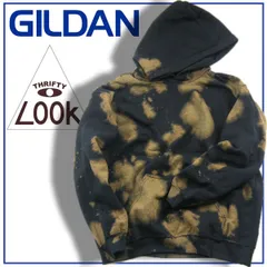 【新品】 THRIFTY LOOK × GILDAN ／ スリフティールック × ギルダン　ブリーチ加工 プルオーバー 丸胴 パーカー フーディー スウェット フード トレーナー ｜ 秋冬