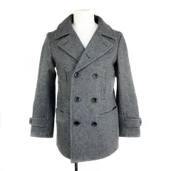 ユナイテッドアローズ A DAY IN THE LIFE UNITED ARROWS Pコート ピーコート ダブル 長袖 厚手 ウール 無地 S グレー アウターのサムネイル