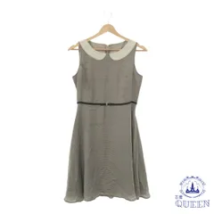 ☆美品☆ ef-de エフデ ワンピース ミニ ノースリーブ ベルト カジュアル おしゃれ レディース グレー 11 日本製 901-7026 送料無料 古着