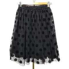#anc エムズグレイシー M'SGRACY スカート 36 黒 チュール ドット タグ付き 美品 レディース [902959]