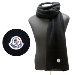 161 MONCLER モンクレール 3C00026 M1900 ブラック マフラー カシミヤ混合 SCIARPA