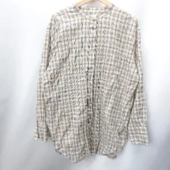 ◇ niko and … ニコアンド チェック柄 長袖 シャツ サイズ4 ベージュ系 レディース E  【1407020031097】