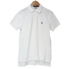ポロ ラルフローレン POLO RALPH LAUREN ポロシャツ 半袖 鹿の子 ポニー ワンポイント刺繡 カスタムフィット S 170/92A 白 ホワイト ■GY03 X