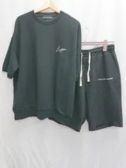 ◇ ⊂ KANGOL カンゴール スウェット ハーフパンツ セットアップ 上下 サイズL ブラック メンズ P  【1408200038806】