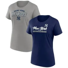 【送料無料】 アンブランデッド レディース Tシャツ トップス Women's Fanatics Branded New York Yankees Risk T-Shirt Combo Pack Ynk Navy