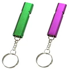 aimerch（アイマーチ） ホイッスル 笛 防災セット レスキューグッズ 登山 防災備品 キャンプ サバイバルキット (グリーン＆パープル)
