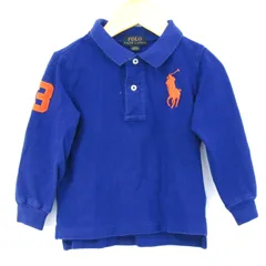 ポロラルフローレン ポロシャツ トップス 長袖 ビッグポニーロゴ ベビー 男の子用 24Mサイズ ブルー POLO RALPH LAUREN 【中古】