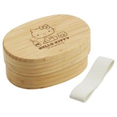 ハローキティ 竹製ランチボックス 400ml 弁当箱 和風 シンプル スケーター