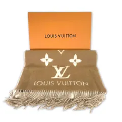 ルイヴィトン エシャルプ レイキャビック マフラー ブラウン　カシミヤ LOUIS VUITTON】【スコットランド製】ルイヴィトン『エシャルプ