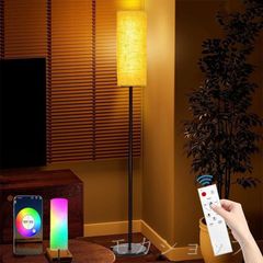フロアライト RGBフロアランプ 間接照明 調光調色 おしゃれ 2700〜6500k無段階 多色変換 LEDライト リモコン タイマー 組み立て 寝室 部屋