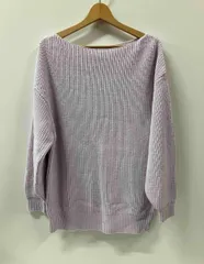 NOBLE ノーブル 長袖ニット 23SS 片畦ボートネックプルオーバー パープル ピンク サイズ表記なし 中国製 セレクトショップ
