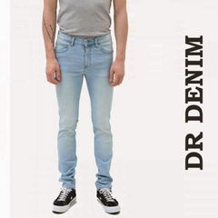 DR.DENIM(ドクター デニム)スキニーパンツ ライトブルー  ウォッシュ ブルー ジーンズ メンズ デニム パンツ ブリーチ 伸縮 スト レッチ パンク ロック ファッション スリムパンツ おしゃれ かっこいい 細身 モード系 ストリート 秋冬