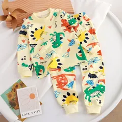 キッズ恐竜パジャマ上下セット(100サイズ・110サイズ・120サイズ・130サイズ）トップスボトムスこども子供男の子男児
