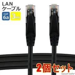 【2個セット】LANケーブル CAT6a 3m 10Gbps 500MHz テレビ パソコン RJ45 高速 ツメ折れ防止 高耐久 カテゴリー6a