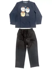 【中古】衣料雑貨 集合 ルームウェア上下セット ネイビー×ブラック Mサイズ 「ちいかわ なんか小さくてかわいいやつ×アベイル」