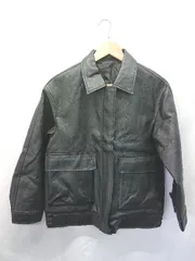 ◇ ⊇ GU ジーユー フェイクレザー 長袖 オーバーサイズジャケット サイズS ブラック系 レディース E  【1508060000286】