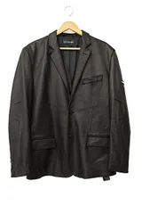【美品】バレンシアガ　レザージャケット　ラムレザー　羊革　カーキ　シングル　38 美品】バレンシアガ レザージャケット ラムレザー 羊革 カーキ