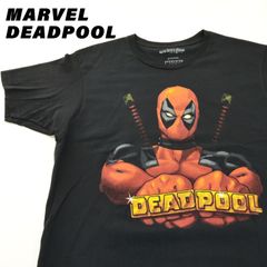 大幅値下げ★古着　　プリントTシャツ　メンズ　　デッドプール　MARVEL　ブラック　M　used　アベンジャーズ　DEADPOOL　映画T　アメコミ　ヴィンテージ　半袖　マンガ　匿名配送
