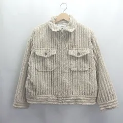 ◇ ⊇ AZUL BY MOUSSY アズールバイマウジー フェイクファー 長袖 CPOジャケット サイズS ベージュ レディース E  【1503310005585】
