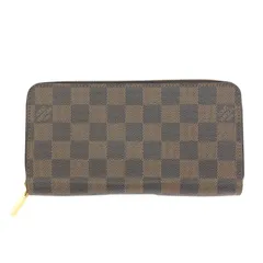LOUIS VUITTON ルイヴィトン ラウンドファスナー長財布/ジッピーウォレット  カード12枚/ダミエ/エベヌ/RFID N60015   ブラウン ユニセックス / 240001164849