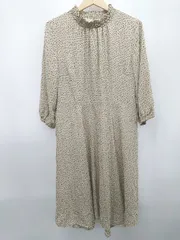 ◇ ◎ ⊇ URBAN RESEARCH アーバンリサーチ ドット 長袖 膝下丈 ワンピース サイズFREE ベージュ ブラック レディース P  【1409090038938】
