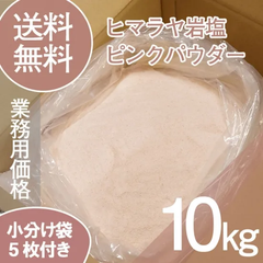 【天然ミネラル】ヒマラヤ岩塩 ピンクパウダー 10kg 粉末タイプ