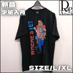 【新作】【RAP ATTACK／ラップアタック・Where's Ye? Tee（ブラック）】カニエ ウォーリー HIPHOP ラッパー ストリートファッション カジュアル B-BOY ユニセックス メンズライク 新品未使用 少量入荷 RASA25-ST002