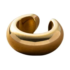 【ゴールド × ワンサイズ】[Cream dot. クリームドット公式] イヤーカフ レディースステンレス製 イヤーカフ 金属アレルギー つけっぱなし サージカルステンレス イヤカフ 片耳用 シンプル メタル ボリューム ワイド