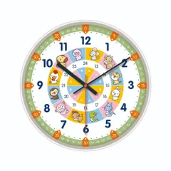 ☆ タイプQ ☆ 知育時計 nack2425 知育時計 静か 時計 アナログ 静音 壁掛け 掛け時計 壁掛け時計 学習時計 アナログ時計 知育玩具 カラフル 大文字 時間管理 学習 キッズ 子供用 子供 こども 子ども おしゃれ かわいい 可愛い