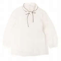 ANAYI アナイ ボウタイ ブラウス シャツ カットソー 長袖 プルオーバー トップス サイズ38 M ホワイト 白 レディース 【中古】