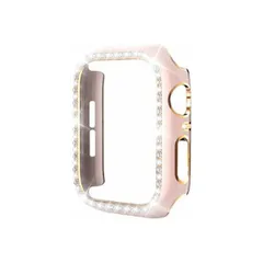 対応Apple Watch1/2/3 アップルウォッチ 42mm 専用カバー ラインストーン （42mm|縁:ゴードルxピンク）