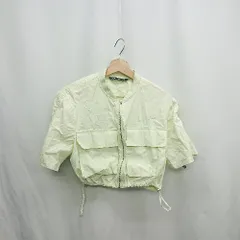 ◇ ⊇ ZARA ザラ ショート丈 半袖 ジップアップ ジャケット サイズEUR M ライトグリーン系 レディース E  【1410290077191】