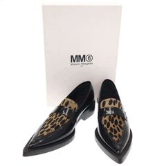 MM6 Maison Margiela エムエムシックス メゾン マルジェラ 18AW ポインテッドトゥレオパードハラコローファー S40WR0030 ブラック 37のサムネイル