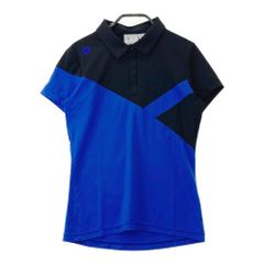 DESCENTE GOLF ポロシャツ ブラック ブルー - メルカリ