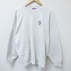 USA製フェイマス クリケットウエストロゴ刺繍 スウェットホワイト白XL 