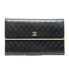 【本物保証】 シャネル CHANEL ココマーク ビコローレ 長財布 ブラック 1年保証』 シャネル ココマーク ブラック 長財布 ビコローレ