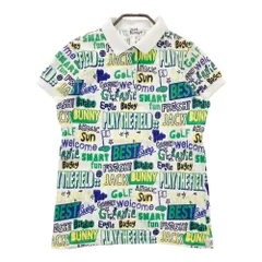 サイズ：2 JACK BUNNY ジャックバニー  半袖ポロシャツ 総柄 グリーン系 [240101244269]# ゴルフウェア レディース ストスト