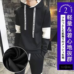【新品】おしゃれパーカー 白と黒 S～XL