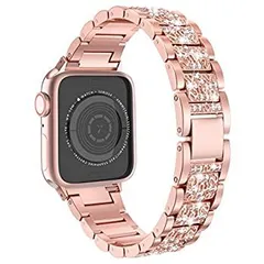 【中古】LELONG Apple Watch用バンド 38mm 40mm シリーズ5 シリーズ4 3 2 1 ケース付き キラキラした交換用ブレスレット iWatchバンド ダイヤモンドライ