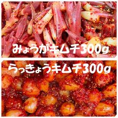 みょうがキムチ300ｇ　らっきょうキムチ300ｇ　（トマトキムチ300ｇ　長芋キムチ300ｇに変更可能）
